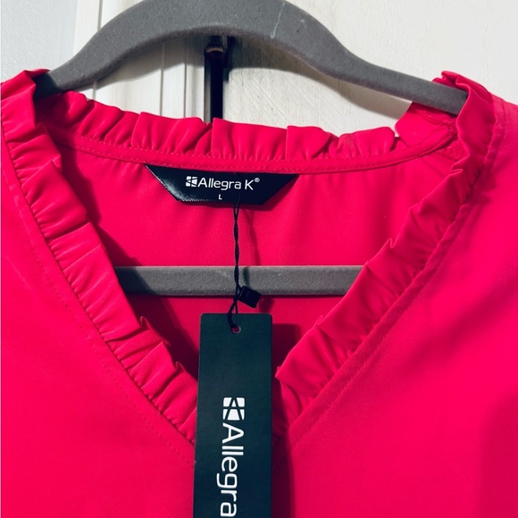 Allegra K Women's Ruffled Sleeveless Blouses Size L, NWT - Picture 6 of 8